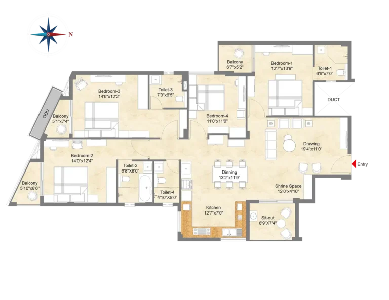 TYPICAL UNIT PLAN 102-502