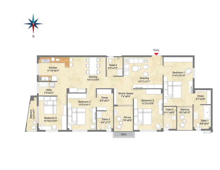 TYPICAL UNIT PLAN 105-505